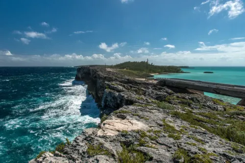 Glass Window Bridge on Eleuthera, Bahamas